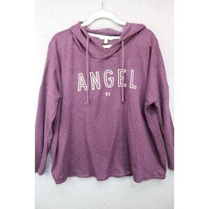 Victoria's Secret Purple Hooded Sweatshirt-Size Medium-"Angel"-Embroidered